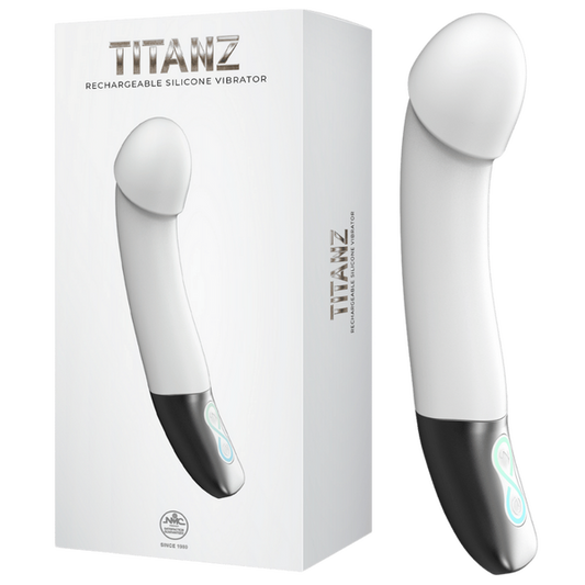 NMC Titanz Rechargeable Silicone Bendable Shaft Vibrator White