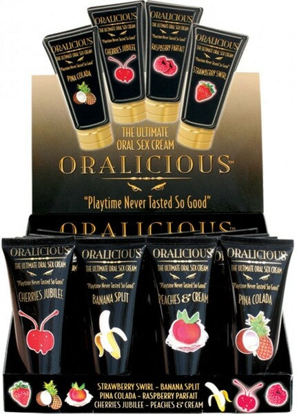 Hott Products |  Oralicious Flavored Oral Sex Cream (24 Piece Display)