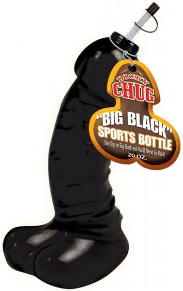 Dicky Chug Sports Bottle (Black) - Penis Pecker Shaped Drink Bottle 590ml