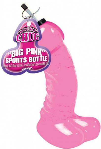 Dicky Chug Sports Bottle (Pink) - Penis Pecker Shaped Drink Bottle 590ml