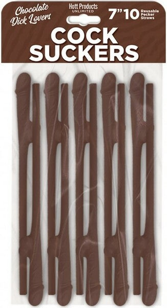 Hott Products | Cocksucker Reusable Straws (Chocolate Colored)