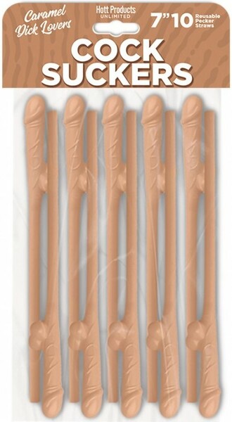 Hott Products | Cocksucker Reusable Straws (Caramel Colored)