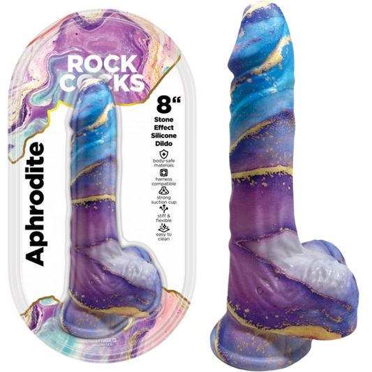 Hott Products | Rock Cocks - Aphrodite 8" Textured Dildo