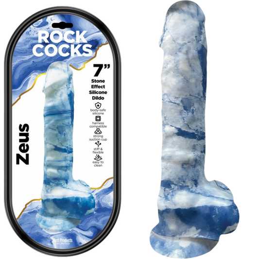 Hott Products | Rock Cocks - Zeus 7" Textured Dildo