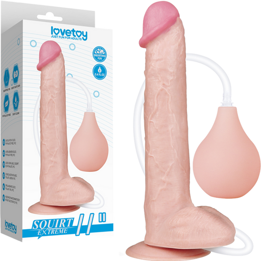 Lovetoy 11" Squirt Extreme Realistic Dildo Flesh