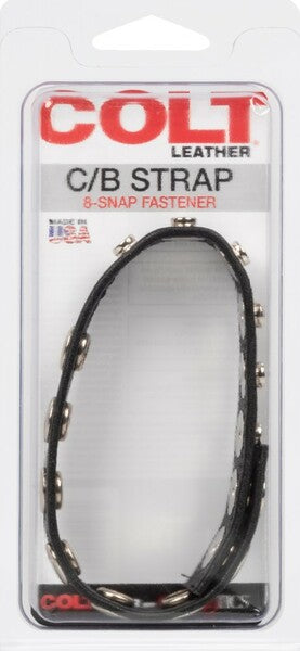 CalExotics | COLT Leather C/B Strap Adjustable 8-Snap Fastener Cock Rings Black