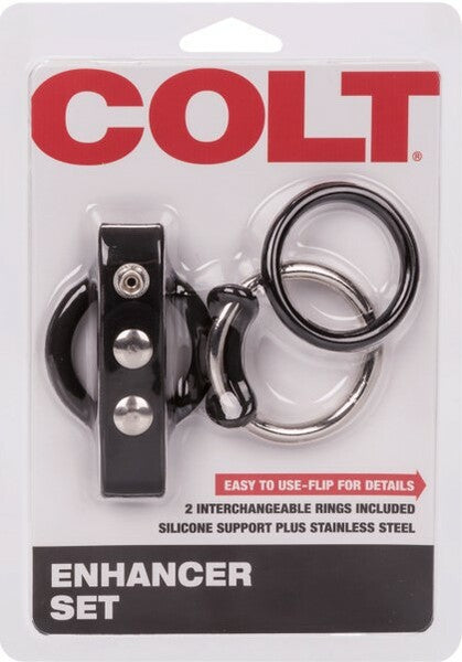 CalExotics | COLT Enhancer Set - Two Interchangeable Cock Rings Black