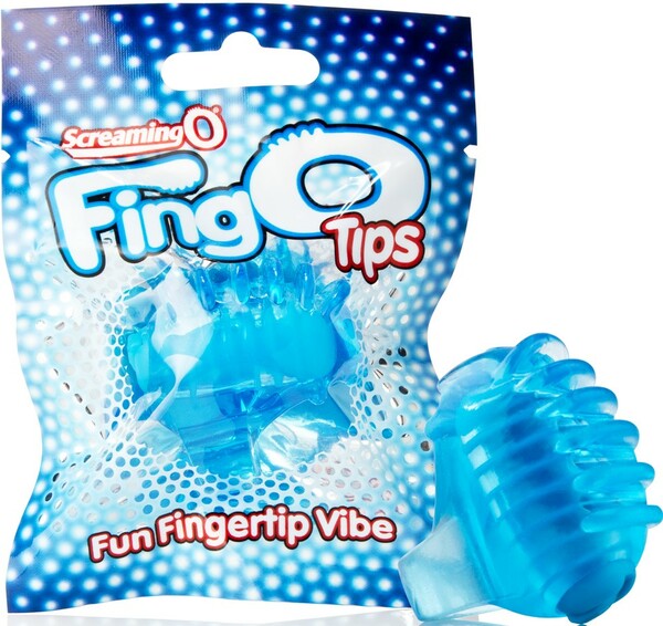 ScreamingO Fingo Tips - Tingling Mini Micro Finger Vibe Vibrator Blue