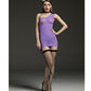 Rimes Fetish Lingerie One Shoulder Stocking Dress Purple Size OS