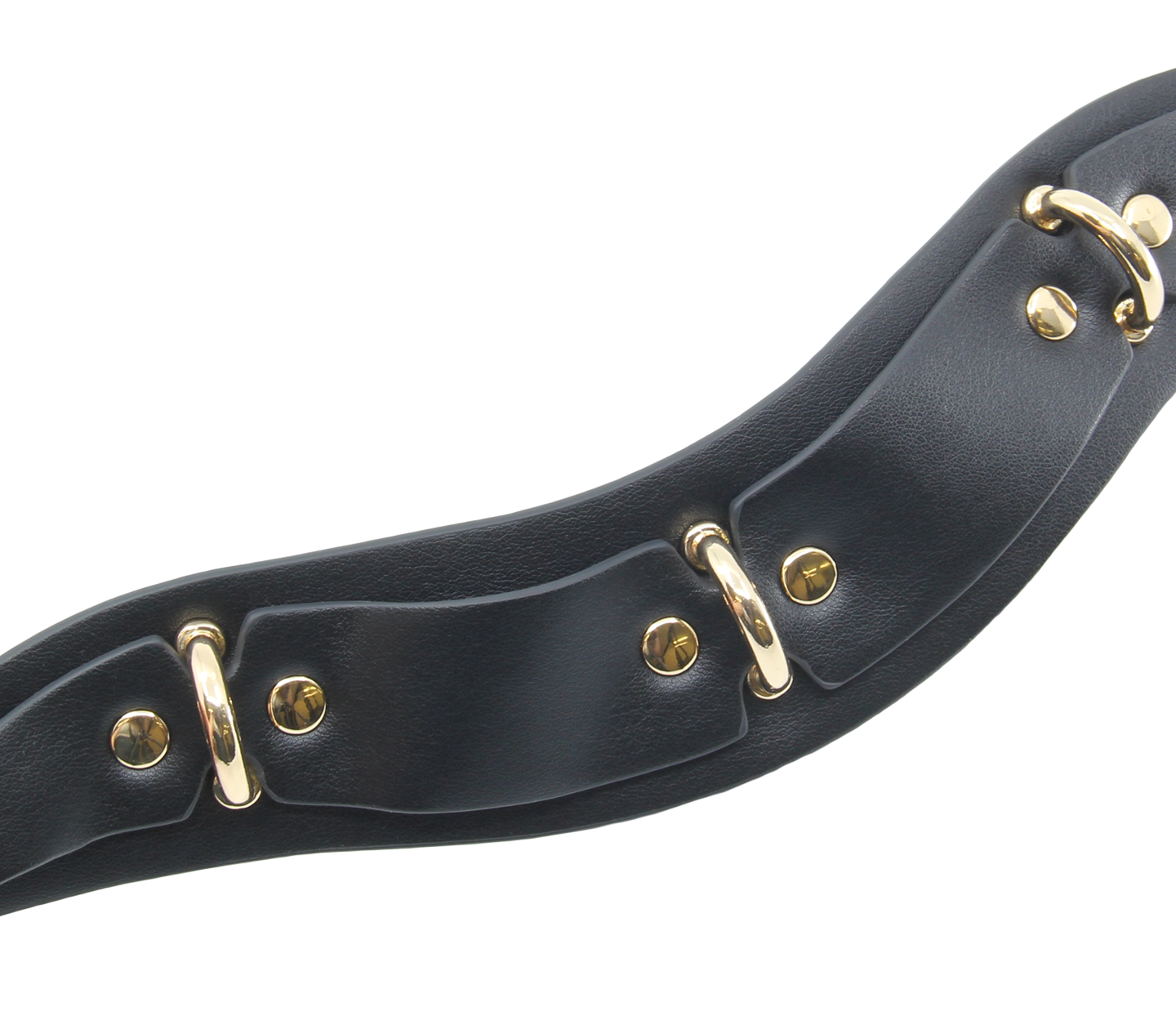 Love In Leather Faux Leather Posture Collar With Gold or Rose Gold