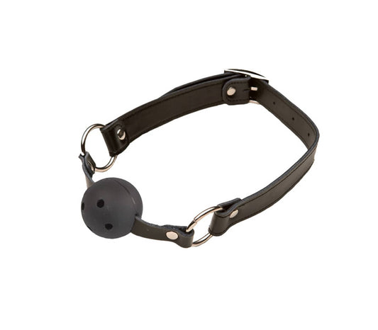 Love In Leather Faux Leather Gag With Breathable Ball GAG001A