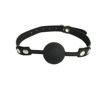 Love In Leather Faux Leather Gag With Silicone Ball GAG006