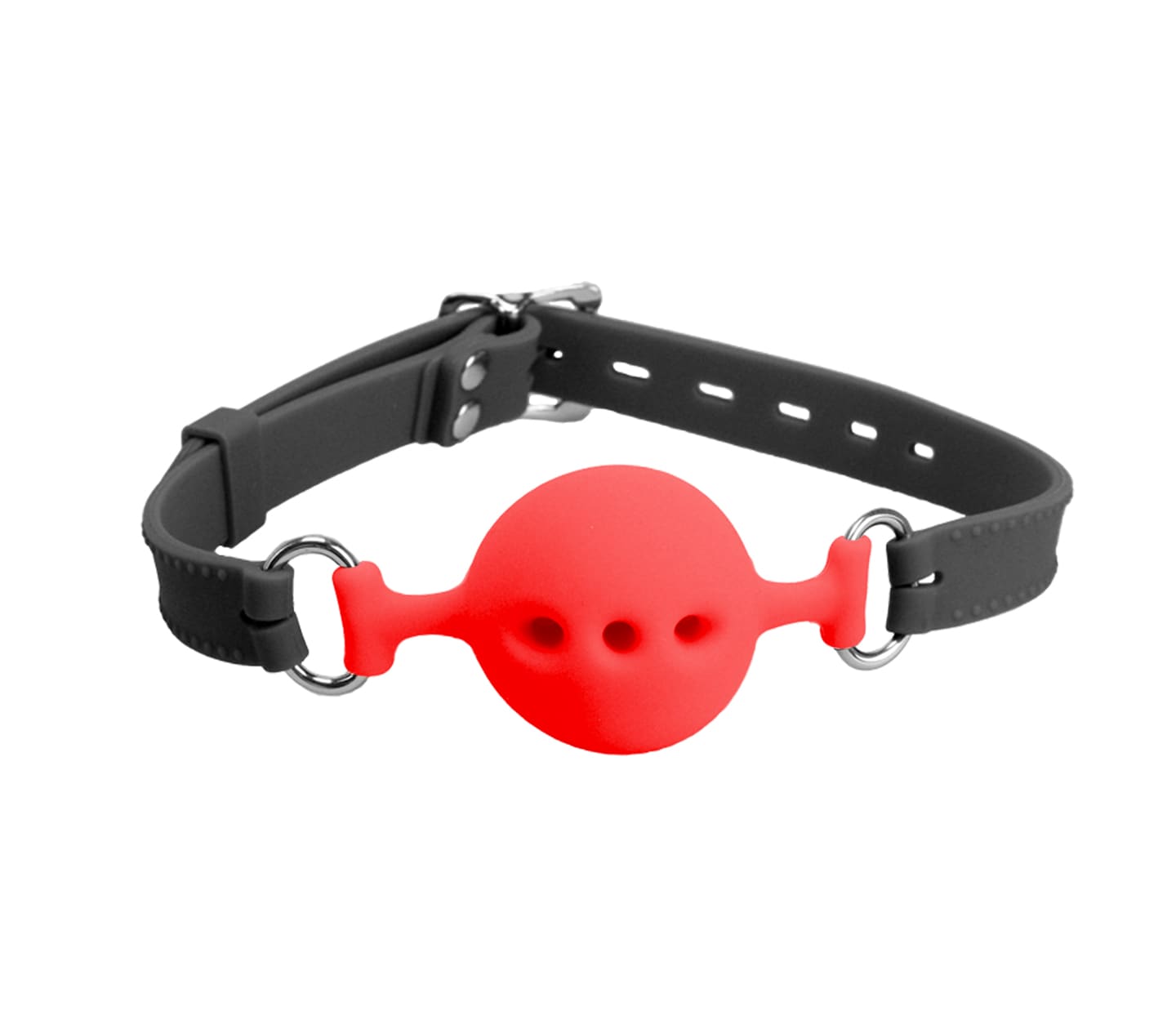 Love In Leather Silicone Bit Gag With Breathable Ball GAG011