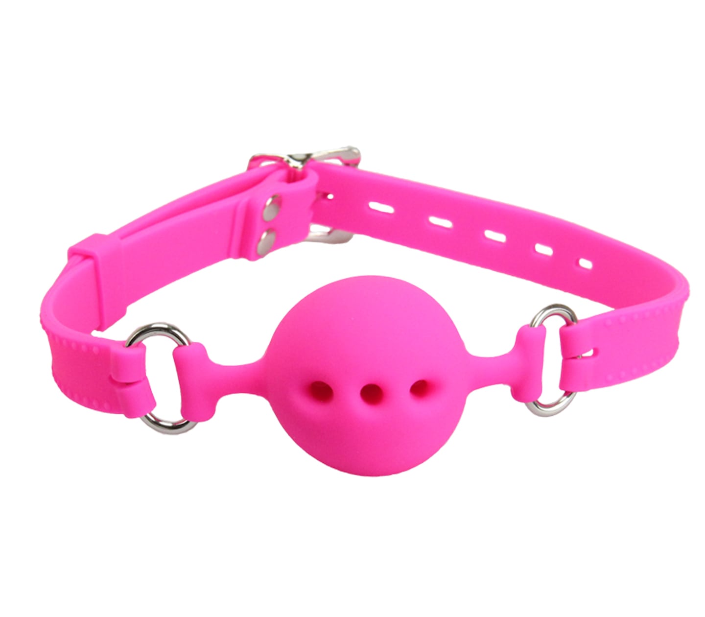 Love In Leather Silicone Bit Gag With Breathable Ball GAG011