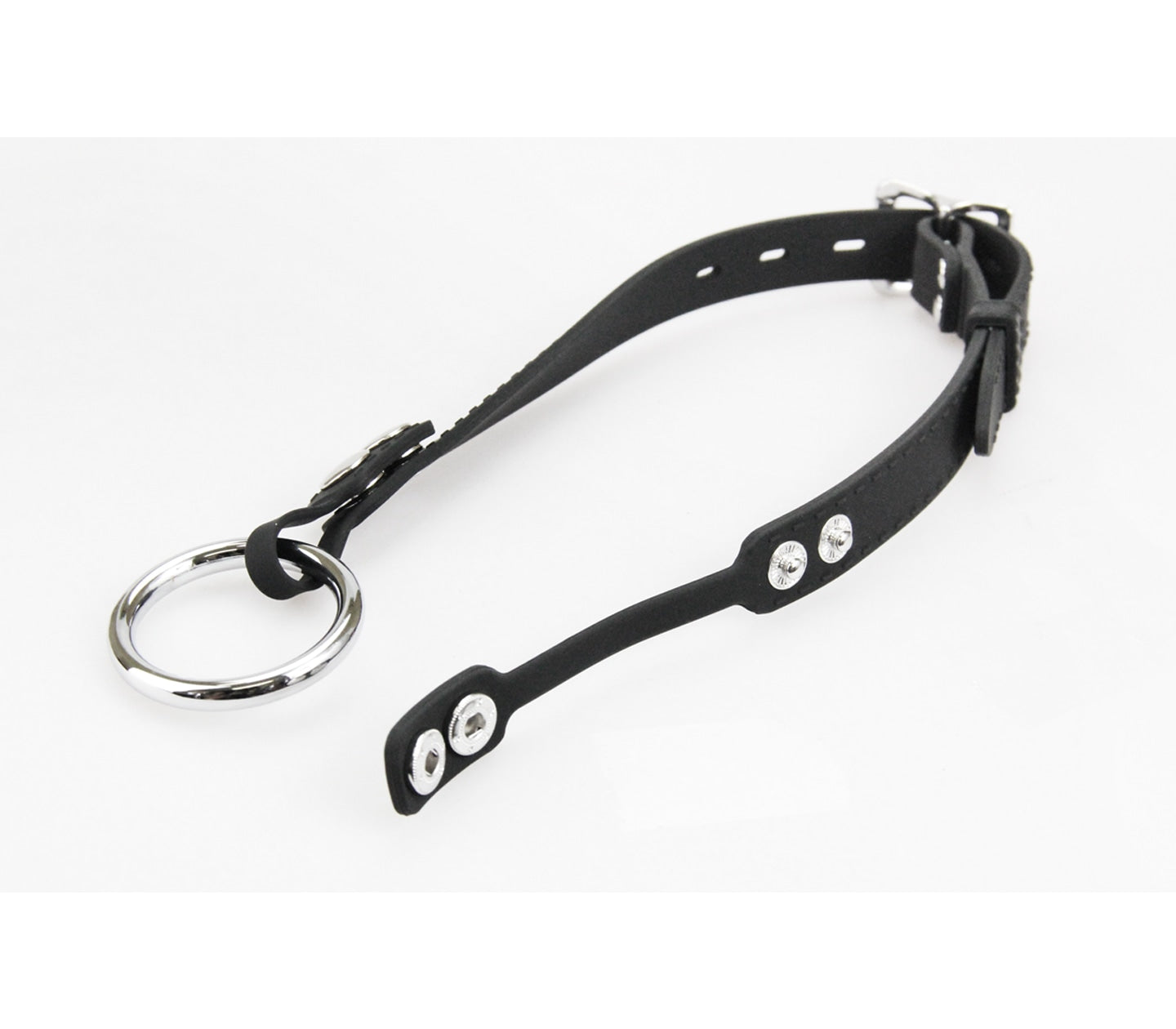 Love In Leather Silicone Gag With Interchangeable Metal O-Ring GAG020