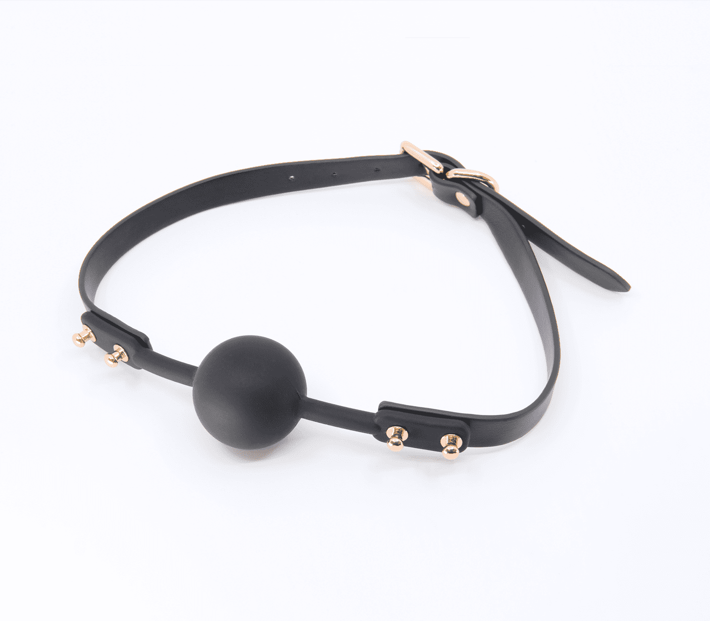 Love In Leather Faux Leather Gag With Silicone Ball GAG070