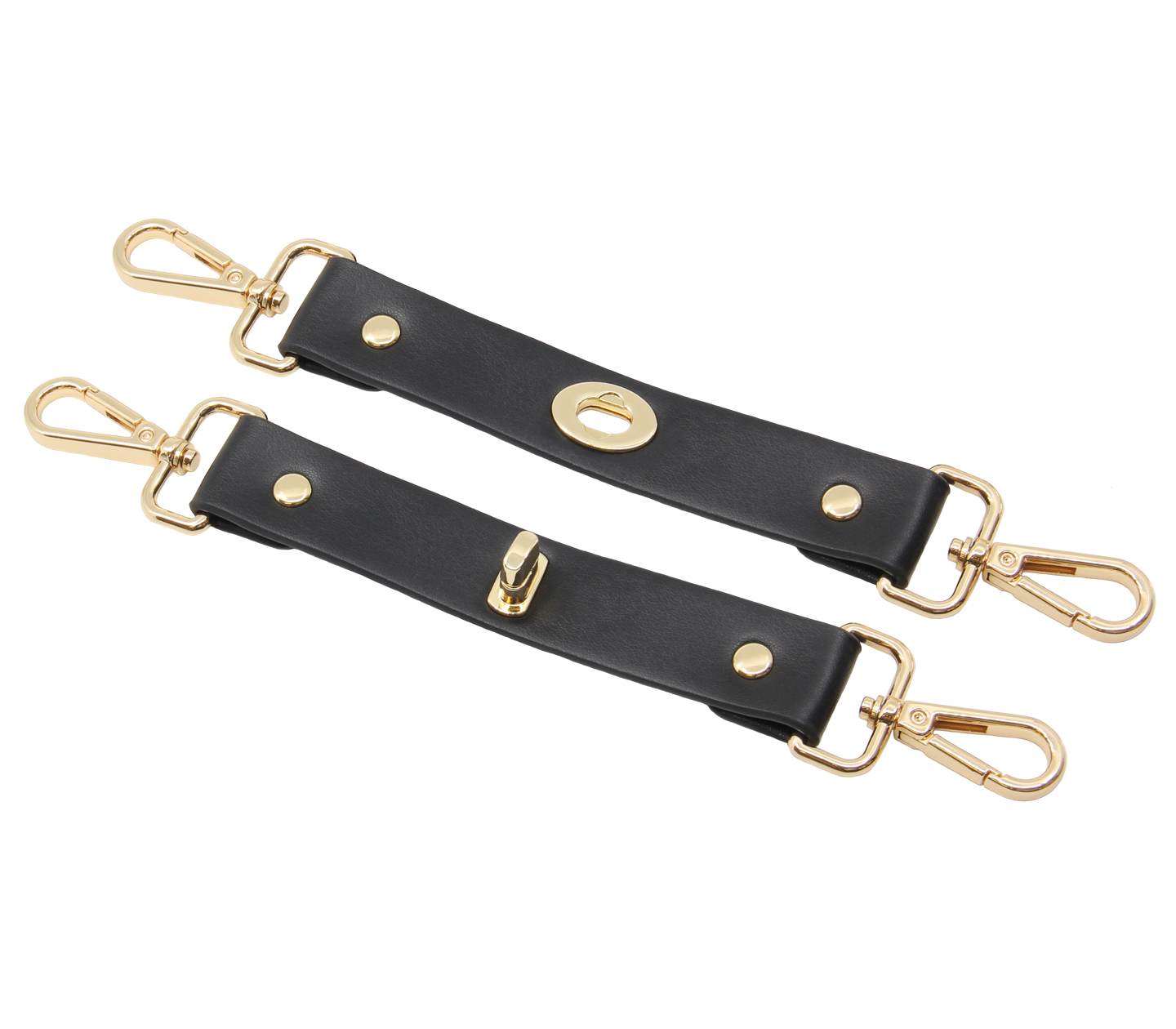 Love In Leather Faux Leather Hog Tie Gold/Rose Gold/Silver Tone Hardware