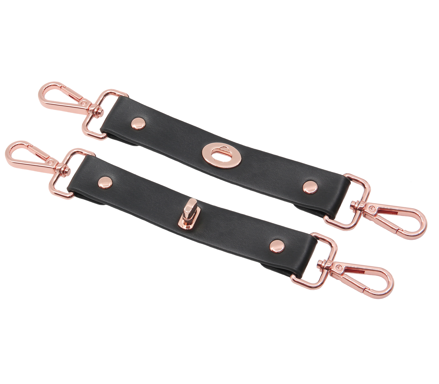 Love In Leather Faux Leather Hog Tie Gold/Rose Gold/Silver Tone Hardware