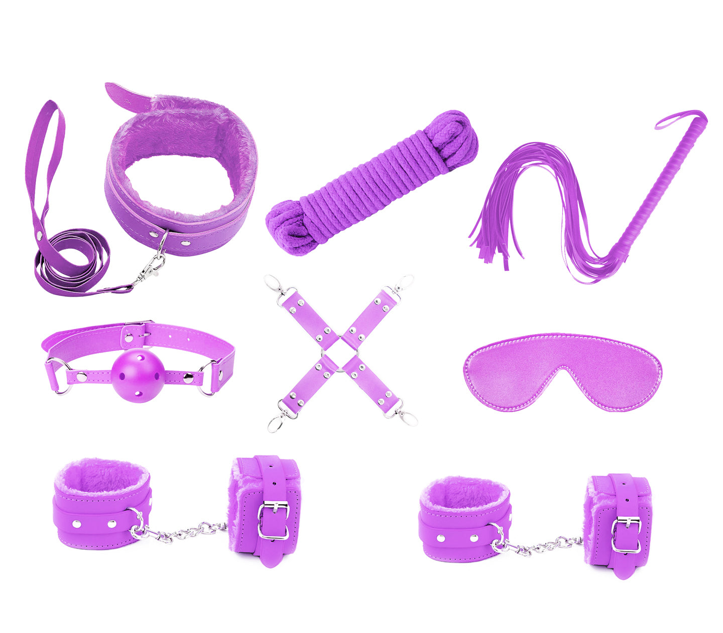 Love In Leather Vegan Friendly 9 Piece Bondage Kit