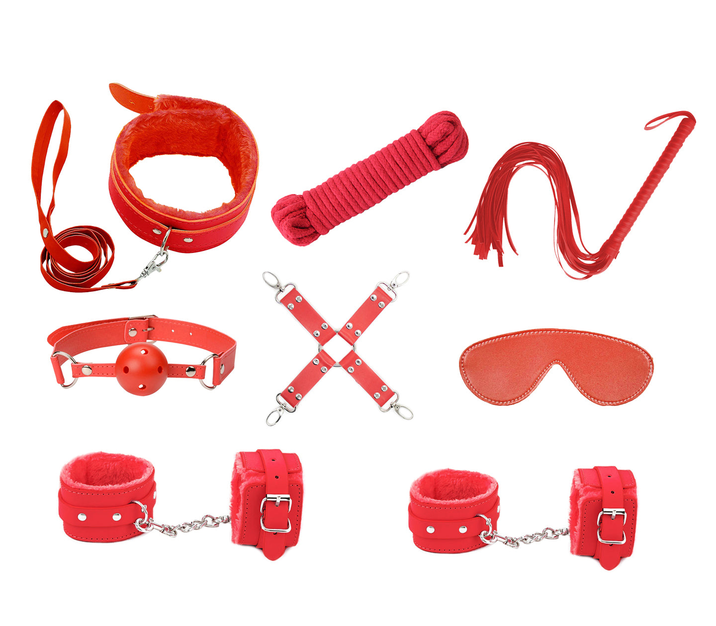 Love In Leather Vegan Friendly 9 Piece Bondage Kit