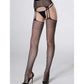 Cindy Love Regular Fishnet Thigh High Stockings With Attached Garter Black Size OS