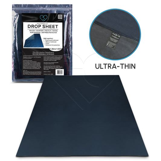 Eroticgel Waterproof Drop Sheet Black – 1.5m x 1.5m / 150cm x 150cm