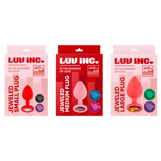 Luv Inc Jp31: Jeweled Plug with 3 Exchangeable Jewel Stones