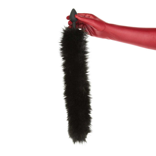 Punishment Fox Tail Silicone Plug - Black