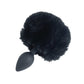 Punishment Bunny Tail Silicone Butt Plug - Black