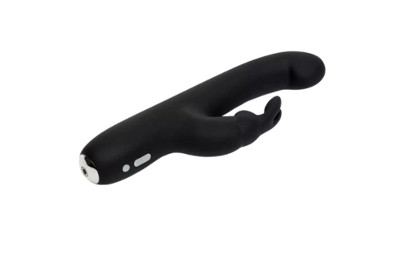 Love Honey Happy Rabbit Slimline G-Spot Rechargeable Rabbit Vibrator Black