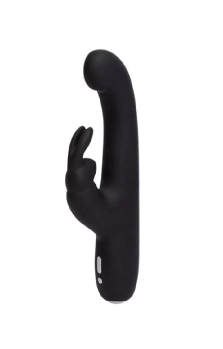 Love Honey Happy Rabbit Slimline G-Spot Rechargeable Rabbit Vibrator Black