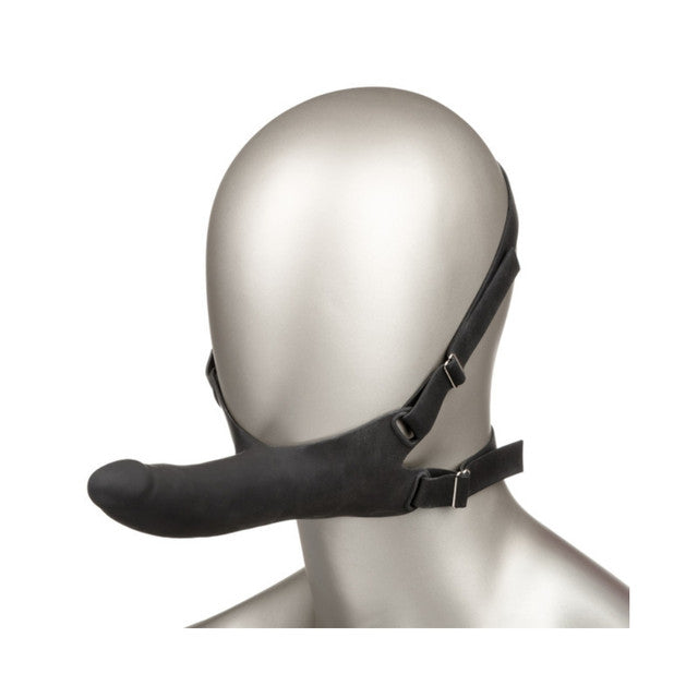 Calexotics Accommodator Silicone Dong Facial Strap-On Black