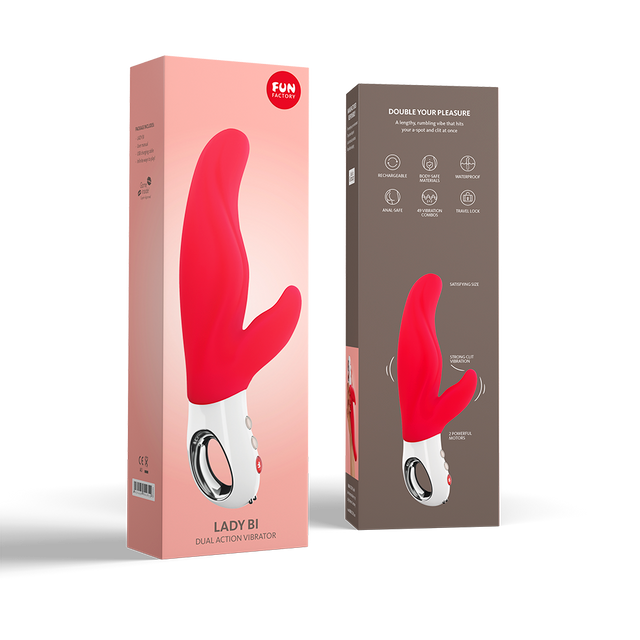 Fun Factory Lady Bi Rabbit Vibrator Violet/Red/Ultramarine