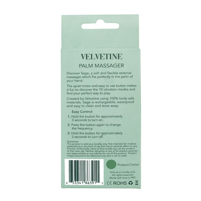 Velvetine Palm Sage Massager Vibrator