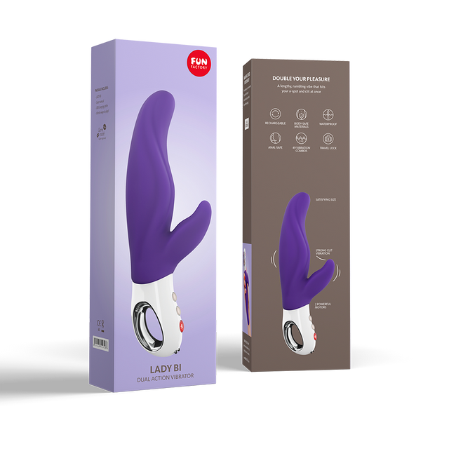 Fun Factory Lady Bi Rabbit Vibrator Violet/Red/Ultramarine