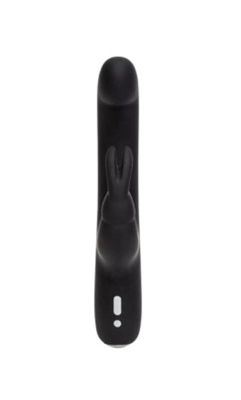 Love Honey Happy Rabbit Slimline G-Spot Rechargeable Rabbit Vibrator Black