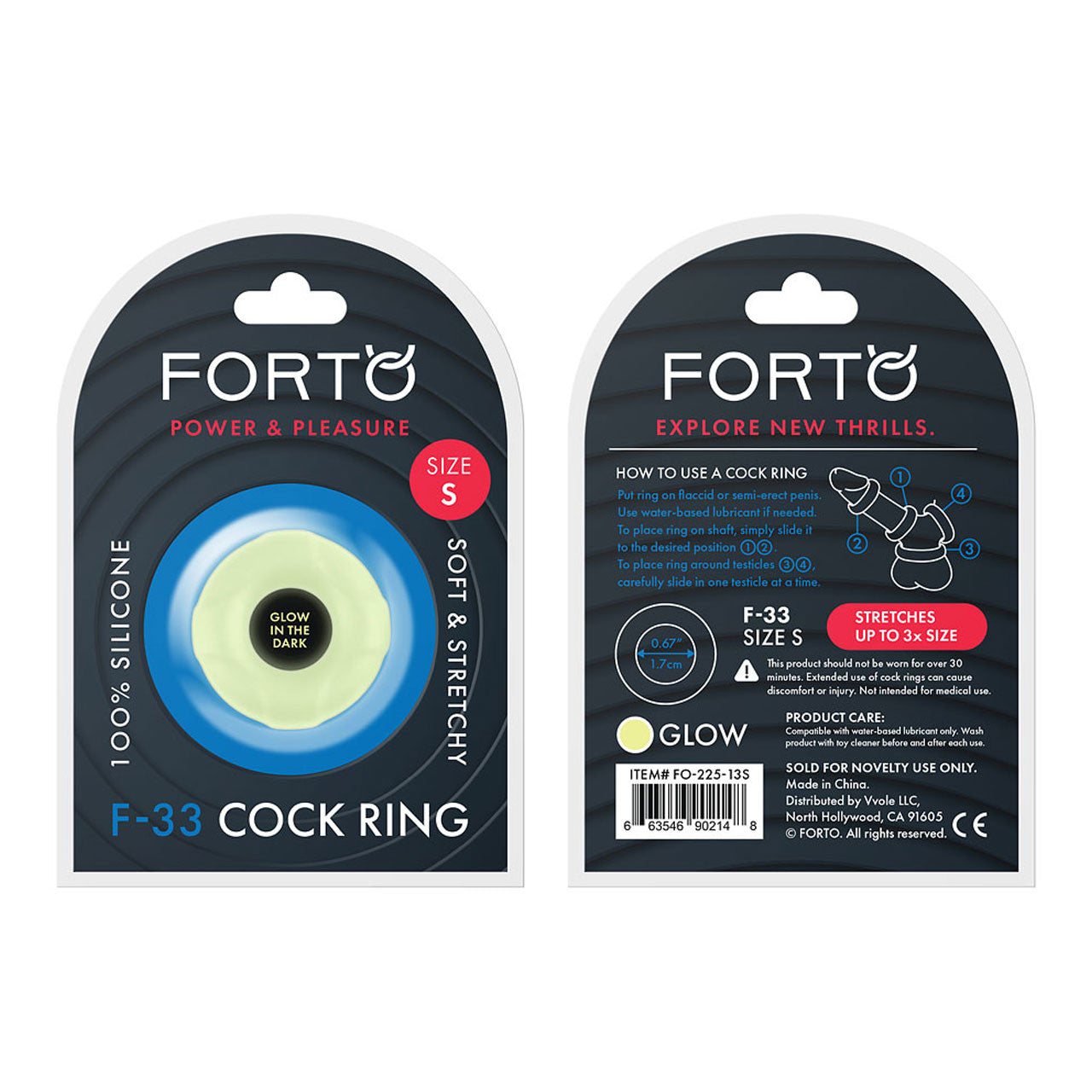 Forto F-33: 100% Liquid Silicone Cock Ring C-Ring