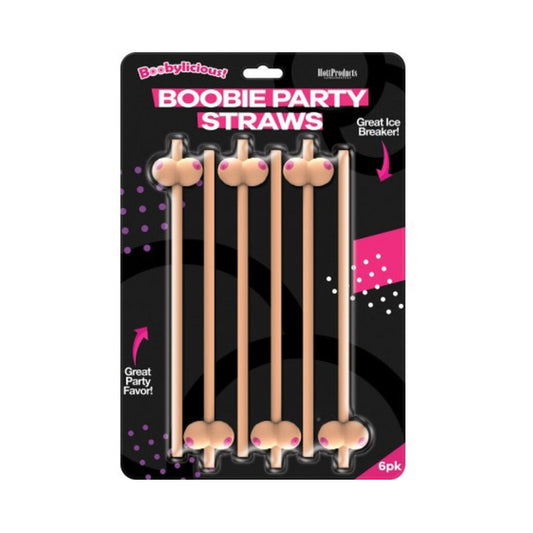 Hott Products | Boobie Straws (Flesh Color) 6Pk