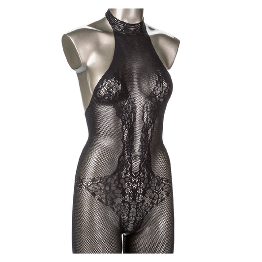 Calexotics Scandal Halter Lace Body Suit One Size