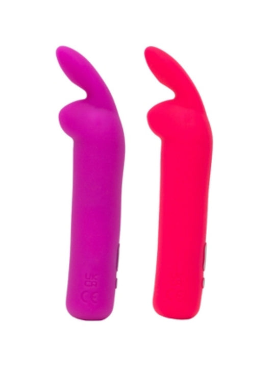 Love Honey Rechargeable Silicone Rabbit Ears Bullet Vibrator