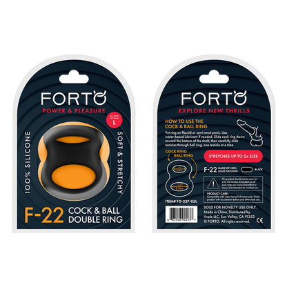 Forto F-22: D Ring (Liquid Silicone) Cock Ring S/M/L