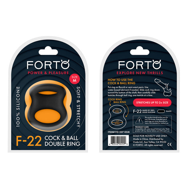 Forto F-22: D Ring (Liquid Silicone) Cock Ring S/M/L