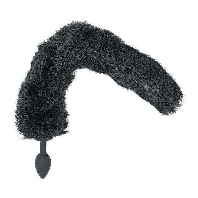 Punishment Fox Tail Silicone Plug - Black