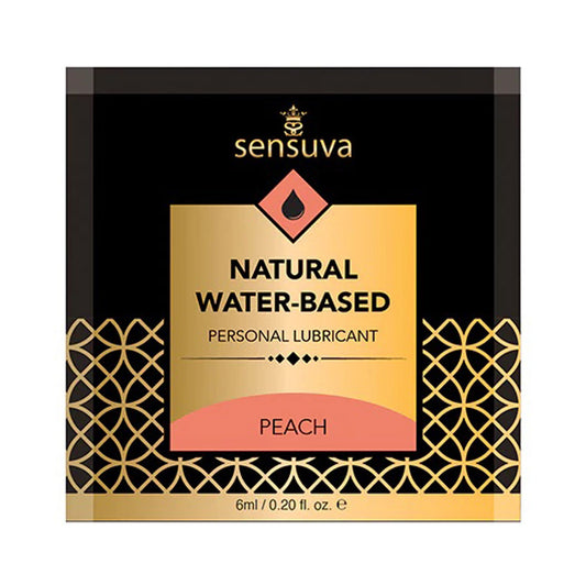 Sensuva Natural Water-Based Personal Moisturizer - Peach 6ml Single-Use Packet