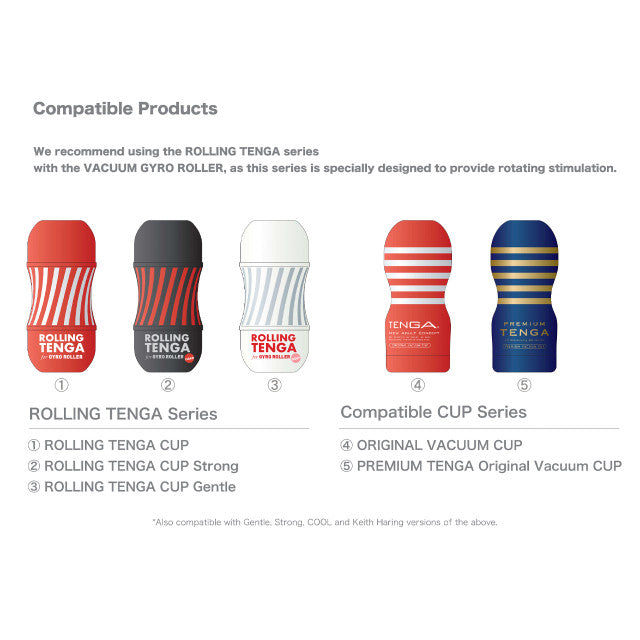 Tenga Vacuum Gyro Roller Set - Suction X Rotation Masturbator