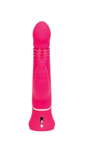 Love Honey Happy Rabbit Thrusting Realistic Rechargeable Rabbit Vibrator Pink