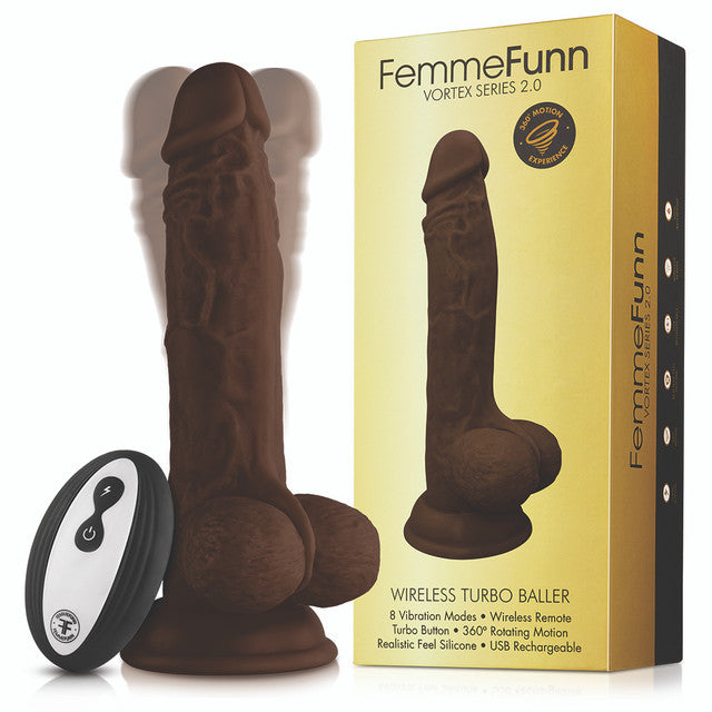 Femme Funn Turbo Baller 2.0 Rotating Vibrator with Remote Control