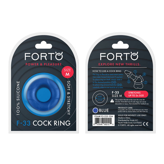 Forto F-33: 100% Liquid Silicone Cock Ring C-Ring