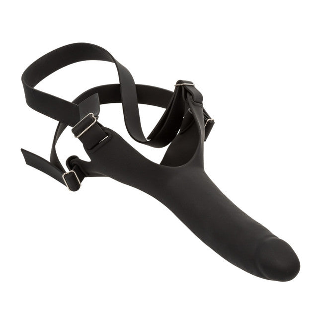 Calexotics Accommodator Silicone Dong Facial Strap-On Black