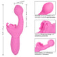 CalExotics Rechargeable Butterfly Kiss Vibrator Purple/Pink/Blue